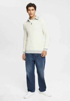 Edc By Esprit MIT KURZEM REISSVERSCHLUSS - Strickpullover - Ice -Edc By Esprit 03172f90f18e44fb801aabaac7357332