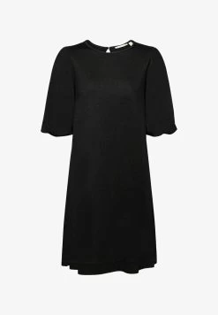 Edc By Esprit MINI MIT VOLUMINÖSEN ÄRMELN - Jerseykleid - Black -Edc By Esprit 03998ad9b47d49e7a6731395d7b695e8