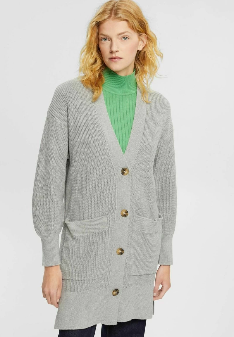 Edc By Esprit LANGER - Strickjacke - Medium Grey 3 Edc By Esprit LANGER - Strickjacke - Medium Grey