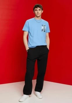 Edc By Esprit T-Shirt Print - Light Blue -Edc By Esprit 0762575fafc4482a9a51edb93aebace8