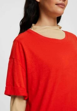 Edc By Esprit T-Shirt Basic - Orange Red -Edc By Esprit 07f29b38b2264ac7924af95bc0e555b6