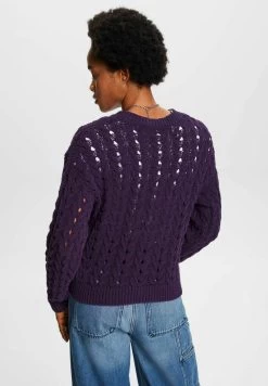 Edc By Esprit MIT ZOPFMUSTER - Strickpullover - Dark Purple -Edc By Esprit 0aad075b8cbe4b15a2623966b371bf5e