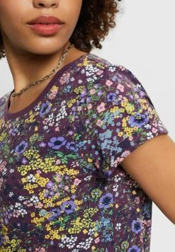 Edc By Esprit F SUS AOP SLUB - T-Shirt Print - Dark Purple -Edc By Esprit 0d9c3bb390ae4183a76e1a07349365e4