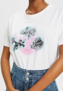 Edc By Esprit MIT PRINT - T-Shirt Print - White -Edc By Esprit 107ddf6d17ff422b8f722b514af2028f