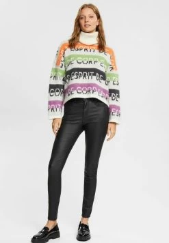 Edc By Esprit HIGH RISE - Stoffhose - Black -Edc By Esprit 110e28e7d5dc402c8d6c1add7ed7642d