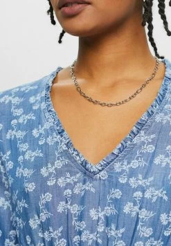 Edc By Esprit MIT FLORALEM PRINT - Jeanskleid - Blue Medium Washed New -Edc By Esprit 11d1c0cad9b844abb98d7c3bea4c2925