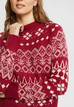 Edc By Esprit MIT GLITZEREFFEKT - Strickpullover - Cherry Red -Edc By Esprit 134b7a3999b74828a342f39d6c0328b5