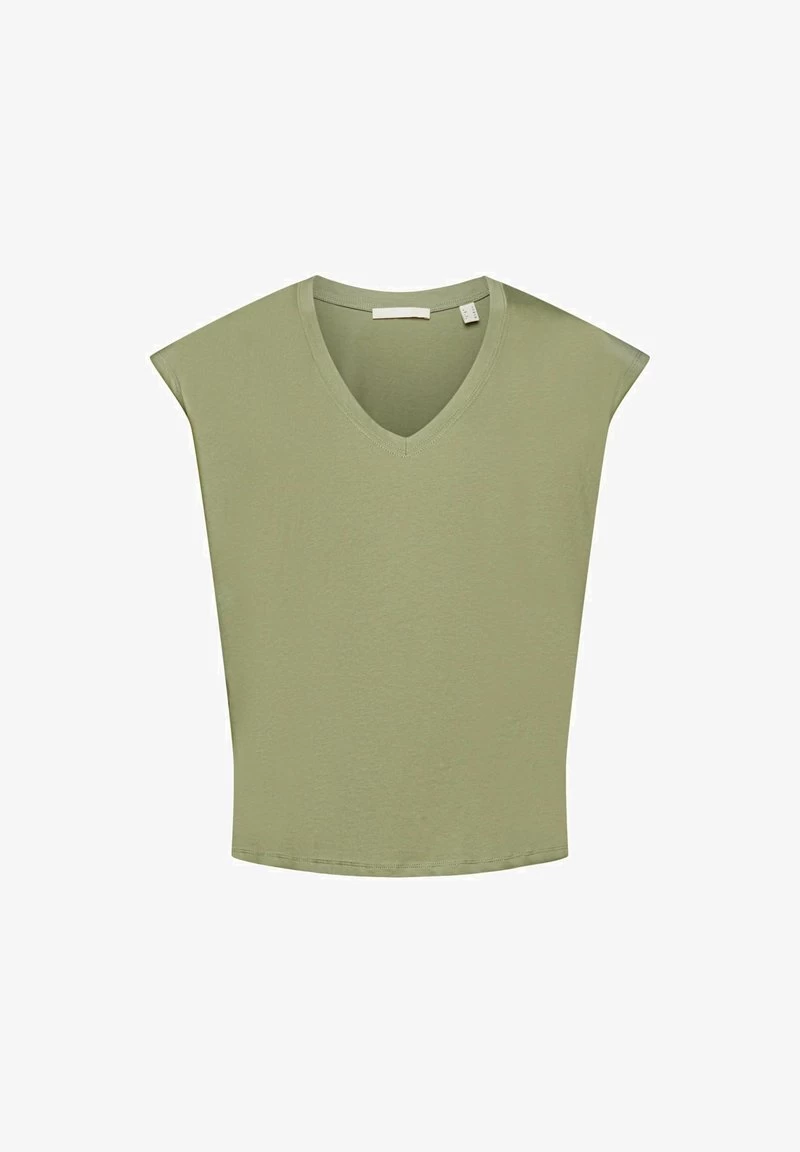 Edc By Esprit MIT V AUSSCHNITT - T-Shirt Basic - Light Khaki 7 Edc By Esprit MIT V AUSSCHNITT - T-Shirt Basic - Light Khaki – Bild 5