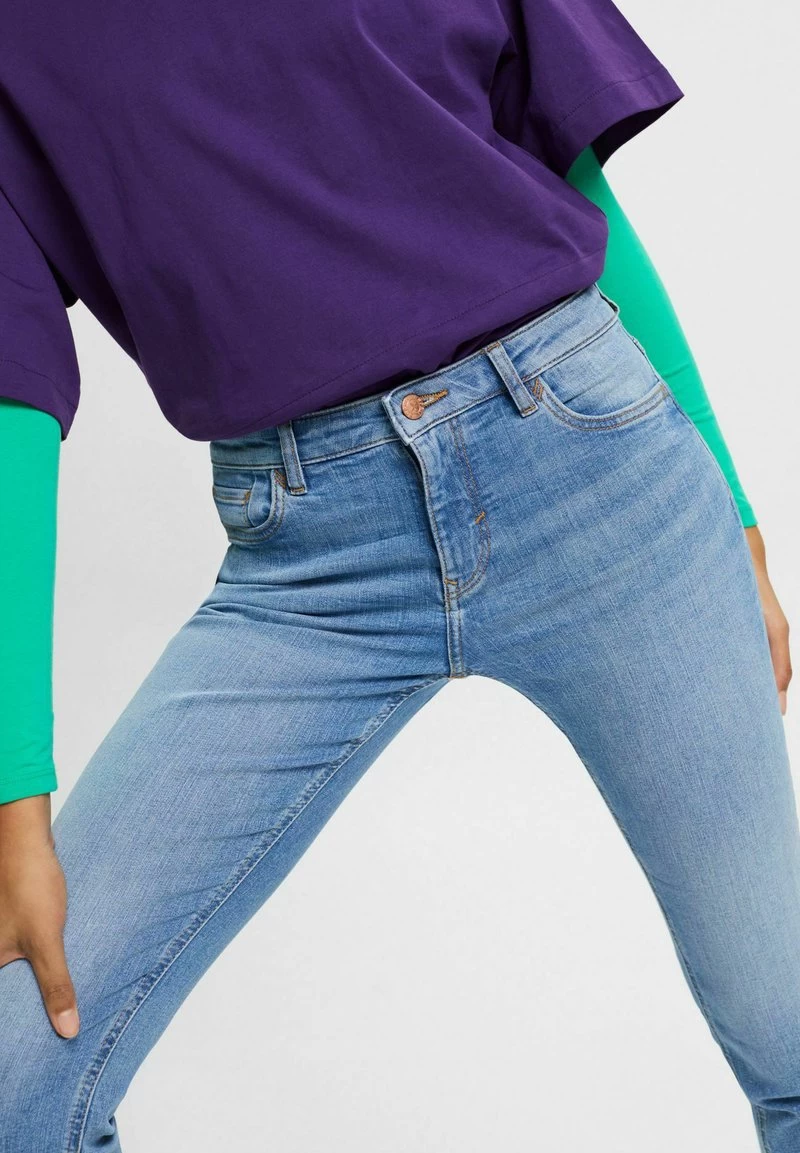 Edc By Esprit CROPPED MIT MITTELHOHEM BUND - Jeans Slim Fit - Blue Light Washed 5 Edc By Esprit CROPPED MIT MITTELHOHEM BUND - Jeans Slim Fit - Blue Light Washed – Bild 3