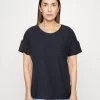 Edc By Esprit OPEN STRUCTURE - T-Shirt Print - Navy -Edc By Esprit 18aac74903d04057a08a414a8fceebac