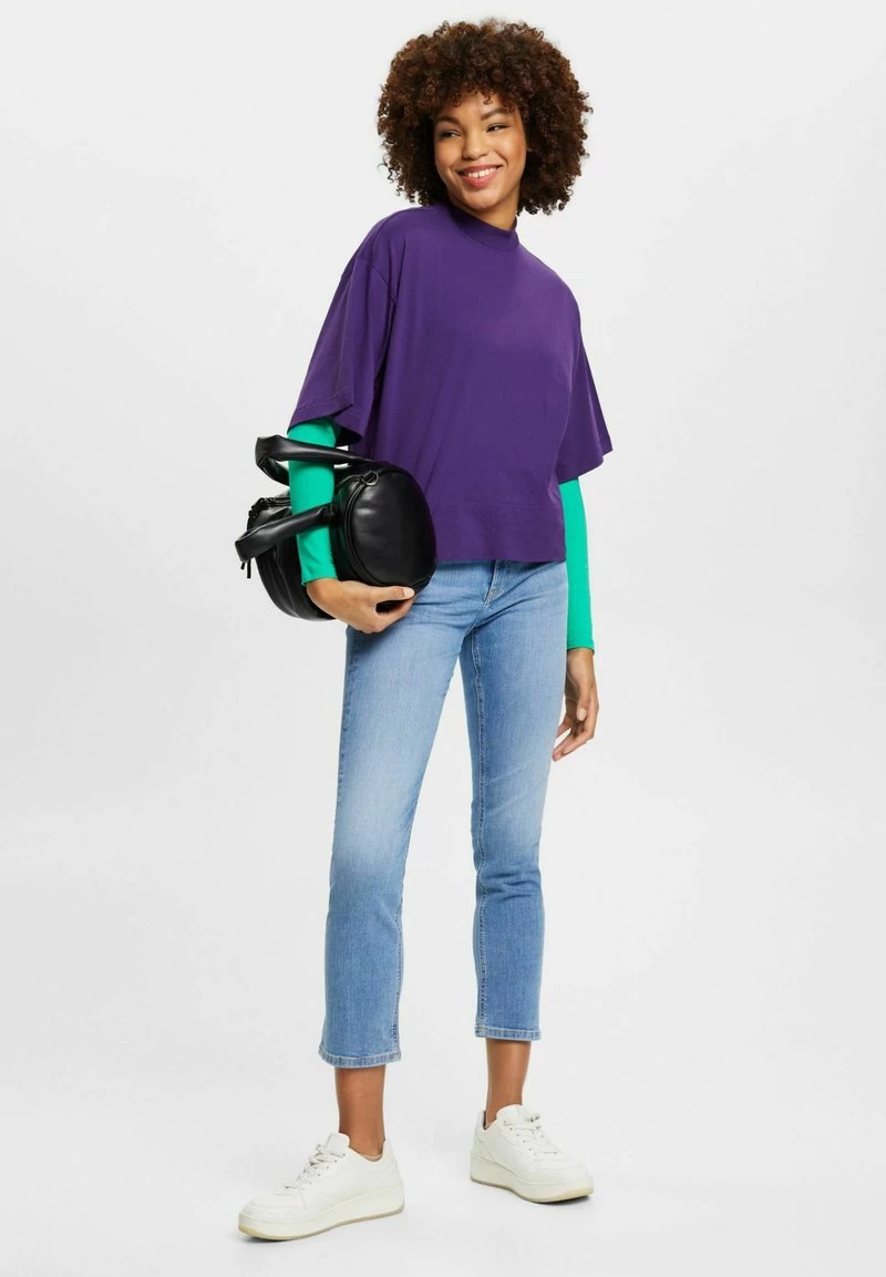 Edc By Esprit CROPPED MIT MITTELHOHEM BUND - Jeans Slim Fit - Blue Light Washed 8 Edc By Esprit CROPPED MIT MITTELHOHEM BUND - Jeans Slim Fit - Blue Light Washed – Bild 6