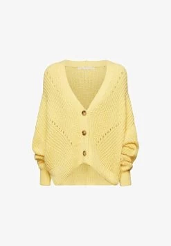 Edc By Esprit MIT ZOPFSTRICK - Strickjacke - Light Yellow -Edc By Esprit 19908c1cf7d645b6931a767608541fca