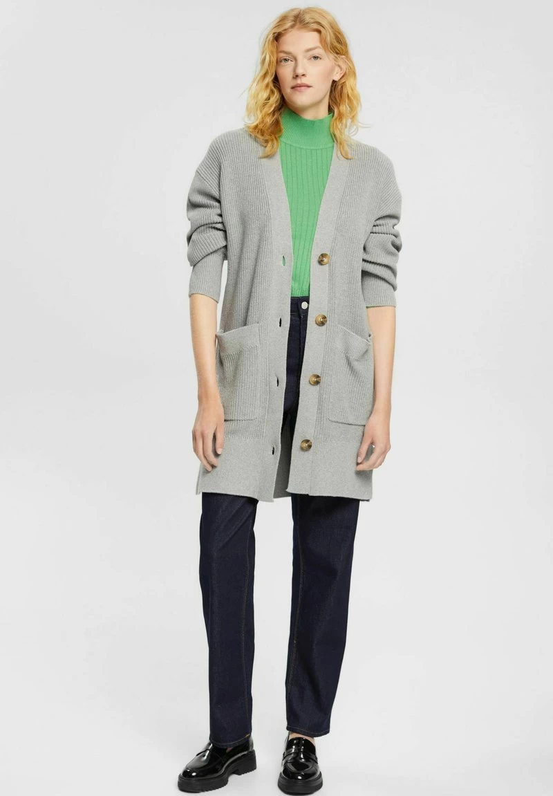 Edc By Esprit LANGER - Strickjacke - Medium Grey 4 Edc By Esprit LANGER - Strickjacke - Medium Grey – Bild 2