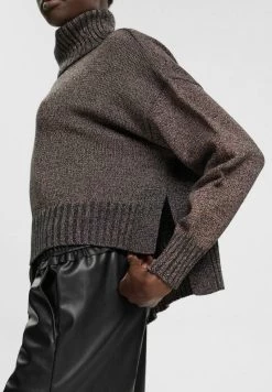 Edc By Esprit GLITZERNDER TURTLENECK - Strickpullover - Black -Edc By Esprit 1b621a13611541fab21733ee309c6988