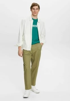 Edc By Esprit MIT LOGO-PRINT IN LOCKERER PASSFORM - T-Shirt Print - Emerald Green -Edc By Esprit 1de4123de3e3444e98e9120137bc9031