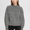 Edc By Esprit MOCKNECK - Strickpullover - Black -Edc By Esprit 1ea125eb0e7040b4a156423c8141d625