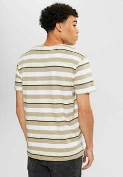 Edc By Esprit MIT STREIFENMUSTER - T-Shirt Print - Cream Beige -Edc By Esprit 20742f7dbcb74499acef615250935d55