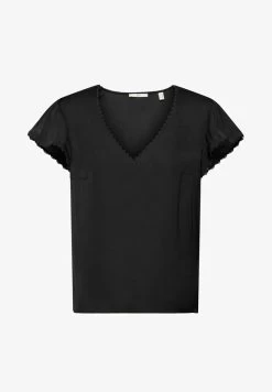 Edc By Esprit KURZARM - Bluse - Black -Edc By Esprit 2b0c637d91ca48718cce6f1719e107be