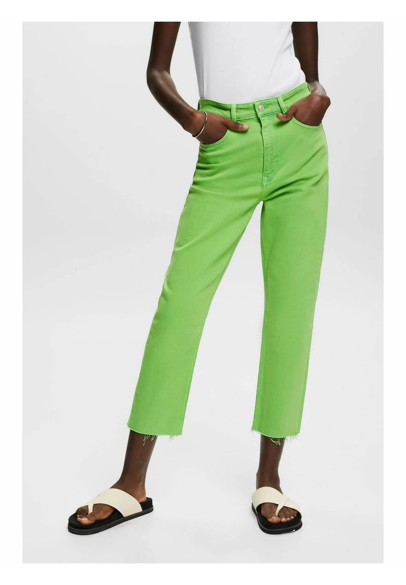 Edc By Esprit CROPPED MIT FRANSENSAUM - Jeans Slim Fit - Green 3 Edc By Esprit CROPPED MIT FRANSENSAUM - Jeans Slim Fit - Green