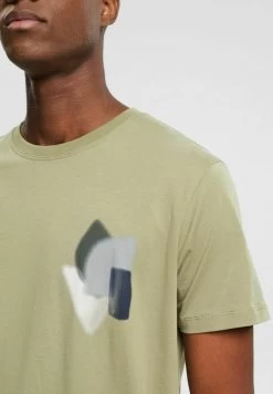 Edc By Esprit MIT PRINT AUF BRUSTHÖHE - T-Shirt Print - Light Khaki -Edc By Esprit 2fc9d92088e64a568f638e3997d40a37