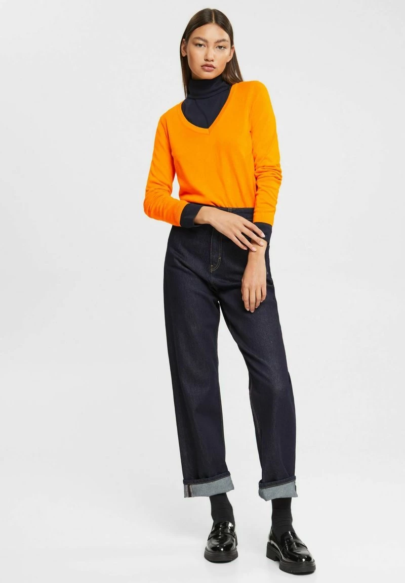 Edc By Esprit V-NECK - Strickpullover - Orange 4 Edc By Esprit V-NECK - Strickpullover - Orange – Bild 2