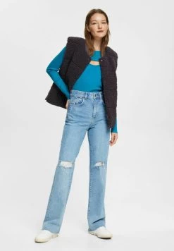 Edc By Esprit LONGSLEEVE - Langarmshirt - Teal Blue -Edc By Esprit 387c8a6580894e37bf4646352c6bffcf