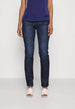 Edc By Esprit LOW RISE - Jeans Straight Leg - Blue Dark Wash -Edc By Esprit 3badb01923454ae39e045c23bfd6280b 1
