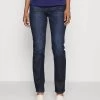 Edc By Esprit LOW RISE - Jeans Straight Leg - Blue Dark Wash -Edc By Esprit 3badb01923454ae39e045c23bfd6280b