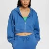 Edc By Esprit CROPPED - Sweatjacke - Blue -Edc By Esprit 3bc2061fcb864e60b4ab57251b684ce8