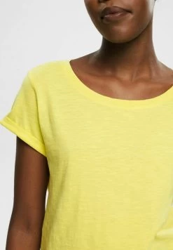 Edc By Esprit SLUB ROUND NECK - T-Shirt Basic - Light Yellow -Edc By Esprit 3cec922cd5414dd4b8a3868c2cd2487e