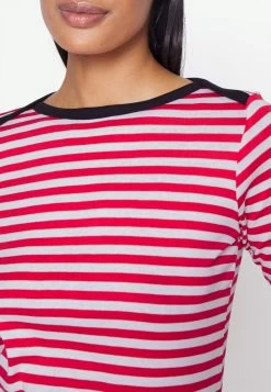 Edc By Esprit FULL NEEDLE STRIPED 3/4 SLEEVE TEE - Langarmshirt - Red -Edc By Esprit 41cde92d111a40a78e6fb3924b629f02