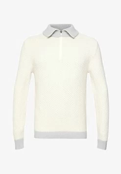 Edc By Esprit MIT KURZEM REISSVERSCHLUSS - Strickpullover - Ice -Edc By Esprit 420be583f957402eaf09334fb700b428