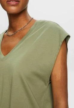 Edc By Esprit MIT V AUSSCHNITT - T-Shirt Basic - Light Khaki 11 Edc By Esprit MIT V AUSSCHNITT - T-Shirt Basic - Light Khaki -Edc By Esprit 42a8ae5cc76e4fdcbf87fe5f2babf300
