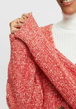 Edc By Esprit V NECK - Strickjacke - Red -Edc By Esprit 44735a69331e48869b773e33ad25a61a