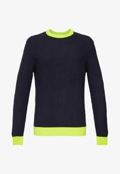 Edc By Esprit STRUKTUR - Strickpullover - Navy -Edc By Esprit 451e48a2079d45d2b840a77293fc4fea