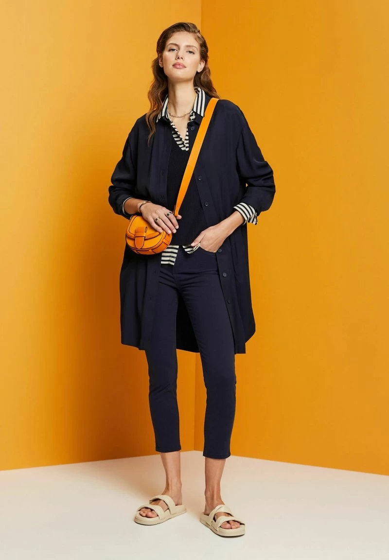 Edc By Esprit STRETCHIGE MID RISE IN CROPPED-LÄNGE - Jeans Slim Fit - Navy 5 Edc By Esprit STRETCHIGE MID RISE IN CROPPED-LÄNGE - Jeans Slim Fit - Navy – Bild 3