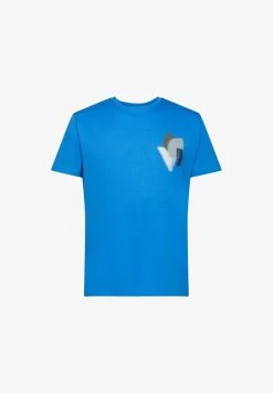 Edc By Esprit MIT PRINT AUF BRUSTHÖHE - T-Shirt Print - Blue -Edc By Esprit 4699959bf96f41caa9b8cfa7c64d3966