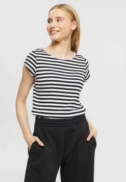 Edc By Esprit MIT KAPPENARMELN - T-Shirt Print - Black