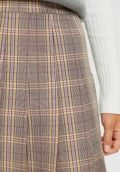 Edc By Esprit MIT KAROMUSTER - A-Linien-Rock - Beige -Edc By Esprit 507d655a879f4d588f4282024bec6c6a