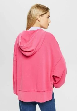 Edc By Esprit MIT GETEILTEM SAUM - Kapuzenpullover - Pink Fuchsia -Edc By Esprit 5492d156c7494de3b4cbec9e2e38b029