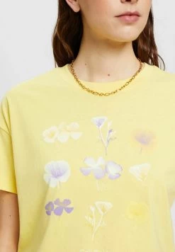 Edc By Esprit T-Shirt Print - Light Yellow -Edc By Esprit 55565824d5014b80b99b3caf9d8fba10