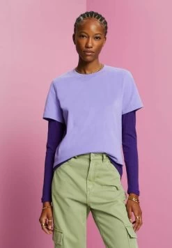 Edc By Esprit T-Shirt Basic - Purple -Edc By Esprit 599d3dbc4e1a4b1fb5a72ddf5df755c3