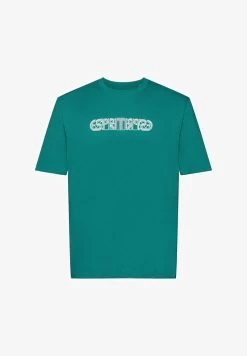 Edc By Esprit MIT LOGO-PRINT IN LOCKERER PASSFORM - T-Shirt Print - Emerald Green -Edc By Esprit 60049865ea4441a884a8c5a864d47f0d