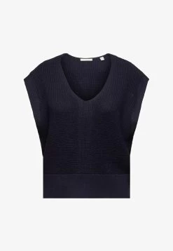 Edc By Esprit TANK MIT V-AUSSCHNITT - Strickpullover - Navy -Edc By Esprit 69e7a34c78744410b7b1431aec77ba21