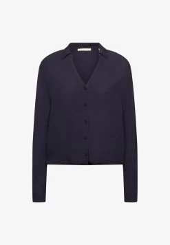 Edc By Esprit MIT CRINKLE-EFFEKT UND KNOTEN-DETAIL - Hemdbluse - Navy -Edc By Esprit 6ab41f686b5f445d9a224ca98e396734