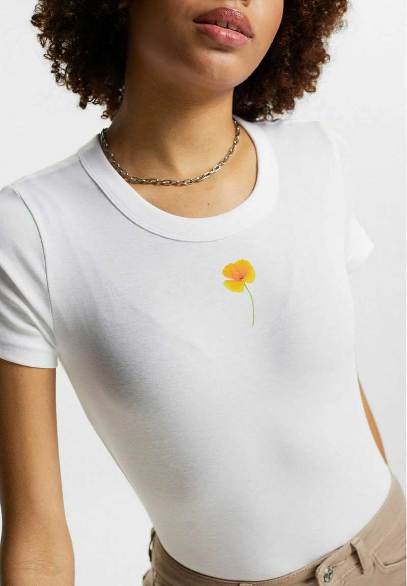 Edc By Esprit MIT FLORALEM AUF DER BRUST - T-Shirt Print - White 5 Edc By Esprit MIT FLORALEM AUF DER BRUST - T-Shirt Print - White – Bild 3