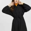 Edc By Esprit MIT DURCHZUGBAND - Blusenkleid - Black -Edc By Esprit 730cf99c81b34245859753cad807a3d7