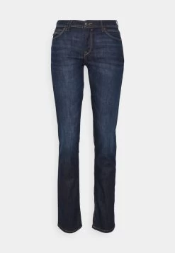 Edc By Esprit LOW RISE - Jeans Straight Leg - Blue Dark Wash -Edc By Esprit 738c2ff4a1744d6c8398e3a44ed7bdda