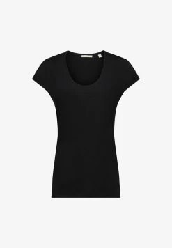 Edc By Esprit MIT U BOOTAUSSCHNITT - T-Shirt Basic - Black -Edc By Esprit 7dca740818cf46b2bc4d32e993fc12e8