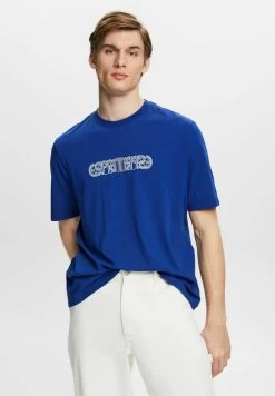 Edc By Esprit MIT LOGO-PRINT IN LOCKERER PASSFORM - T-Shirt Print - Ink